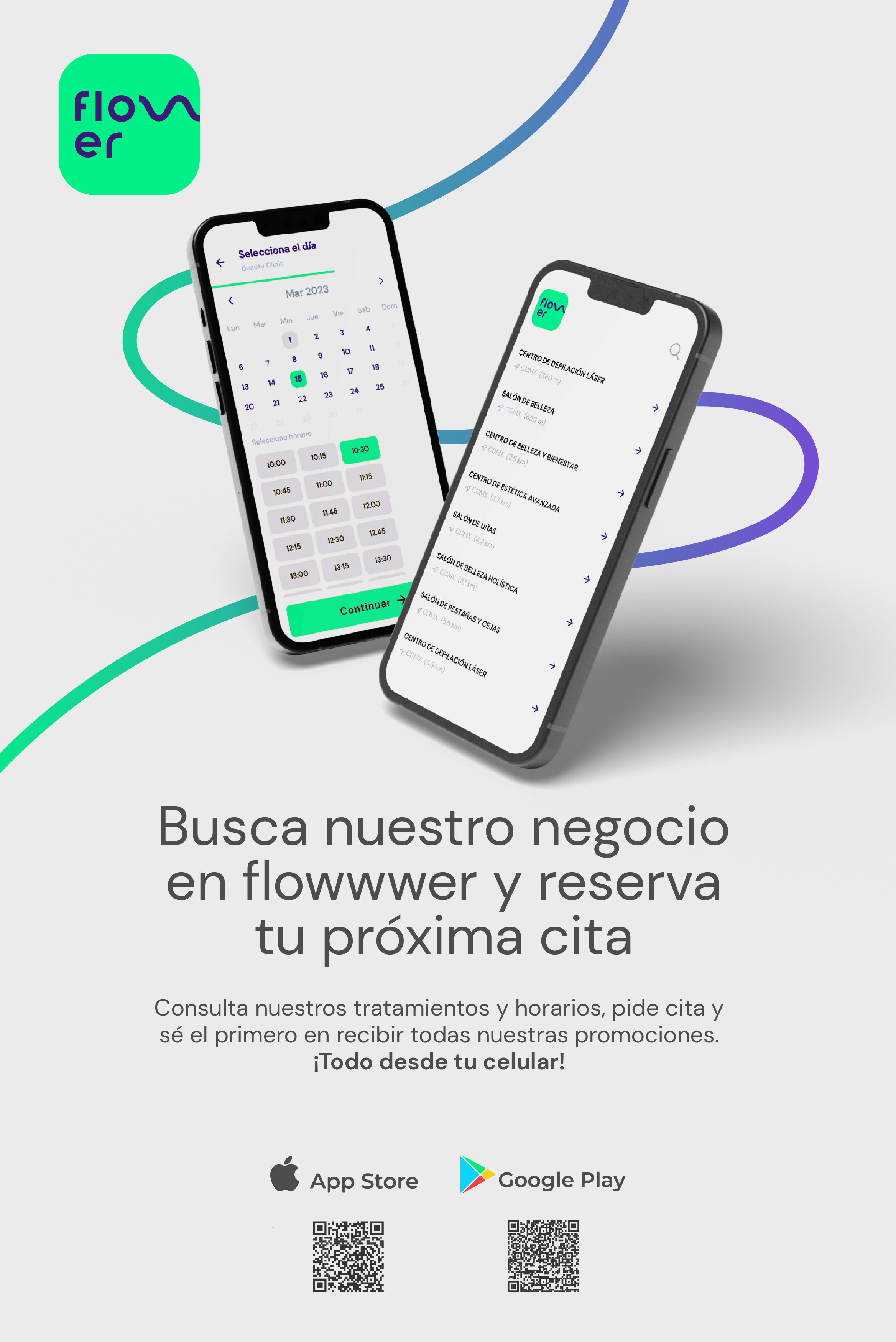 app flowwwer - app de citas para belleza - app de reservas - SaaS para belleza - software para centros de estética
