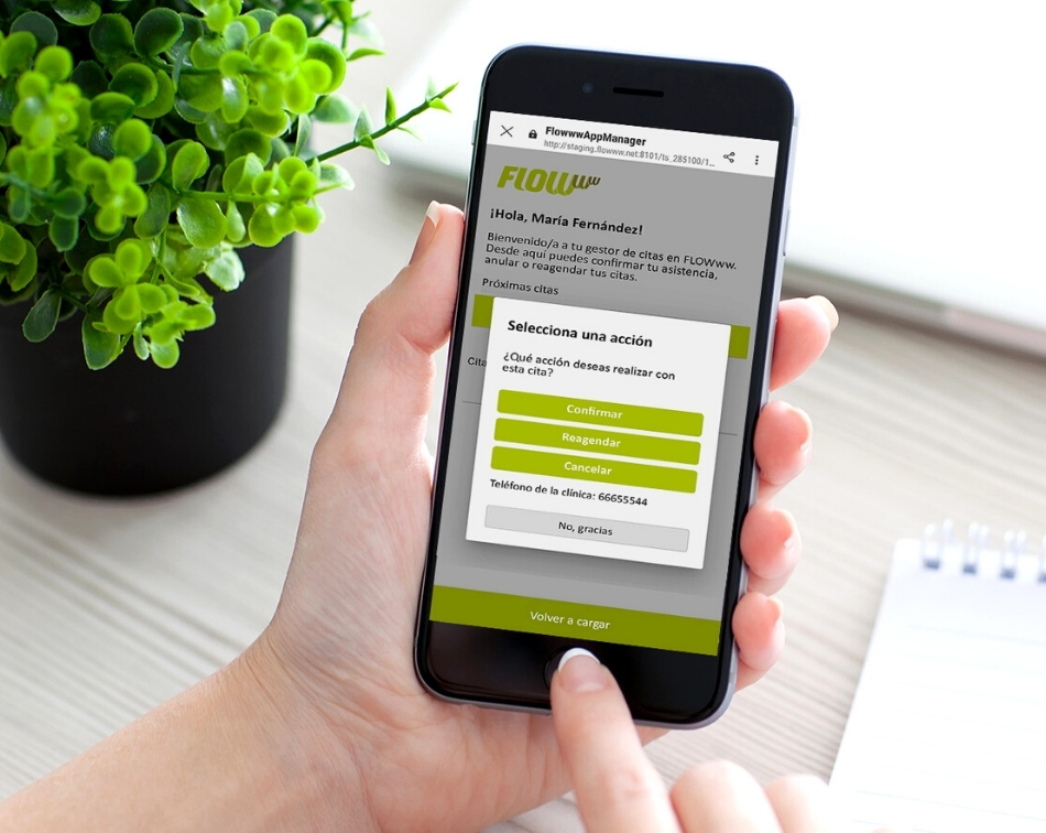 Tus clientes ahora puedes reagendar sus citas por SMS con FLOWww